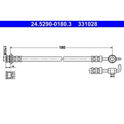 Brake Hose ATE 24.5290-0180.3 OE Ref 97124878