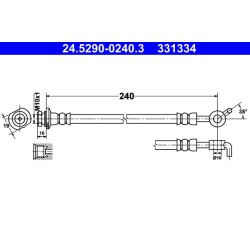 Brake Hose ATE 24.5290-0240.3 OE Ref 46210JG013