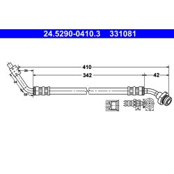 Brake Hose ATE 24.5290-0410.3 OE Ref 462100X800