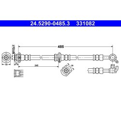 Brake Hose ATE 24.5290-0485.3 OE Ref 462108H51A