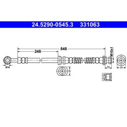 Brake Hose ATE 24.5290-0545.3 OE Ref MR334054