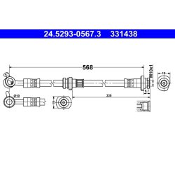Brake Hose ATE 24.5293-0567.3 OE Ref 462101HJ0B