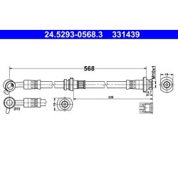 Brake Hose ATE 24.5293-0568.3 OE Ref 462111HJ0B