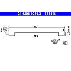 Brake Hose ATE 24.5296-0256.3 OE Ref 9094702G15