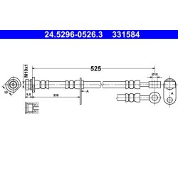 Brake Hose ATE 24.5296-0526.3 OE Ref 5154065J00