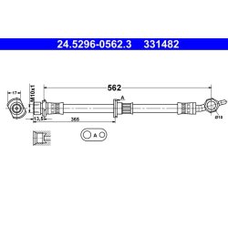 Brake Hose ATE 24.5296-0562.3 OE Ref 9094702F60
