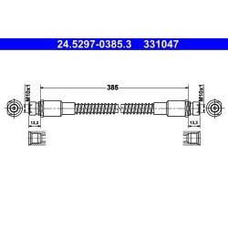 Flexible de frein ATE 24.5297-0385.3 pour LAND ROVER DISCOVERY OE ANR1765