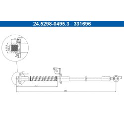 Brake Hose ATE 24.5298-0495.3 OE Ref 58732A6000