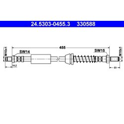 Brake Hose ATE 24.5303-0455.3 OE Ref 6828211