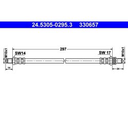 Brake Hose ATE 24.5305-0295.3 OE Ref 96FB2282AC
