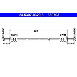Brake Hose ATE 24.5307-0320.3 OE Ref 115384505600