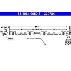 Brake Hose ATE 83.1064-0050.3