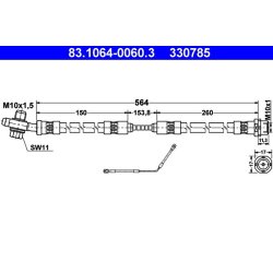 Brake Hose ATE 83.1064-0060.3