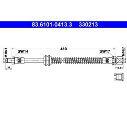 Tuyau de frein ATE 83.6101-0413.3