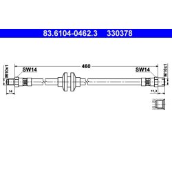Brake Hose ATE 83.6104-0462.3