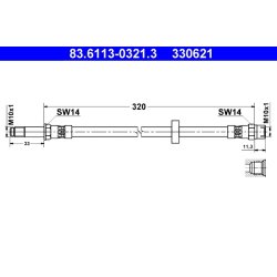 Brake Hose ATE 83.6113-0321.3