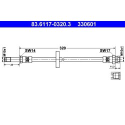 Brake Hose ATE 83.6117-0320.3