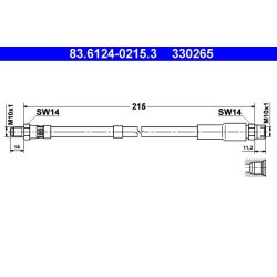 Brake Hose ATE 83.6124-0215.3