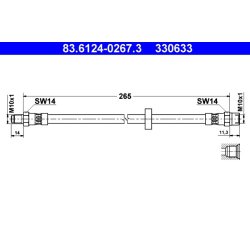 Brake Hose ATE 83.6124-0267.3