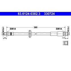 Brake Hose ATE 83.6124-0382.3