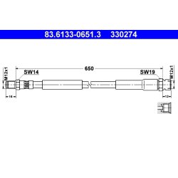 Brake Hose ATE 83.6133-0651.3