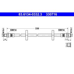 Brake Hose ATE 83.6134-0332.3