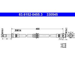 Brake Hose ATE 83.6152-0455.3