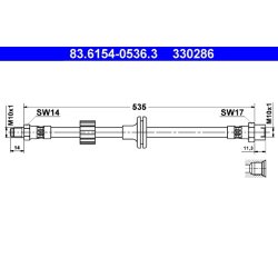 Brake Hose ATE 83.6154-0536.3