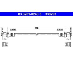 Brake Hose ATE 83.6201-0240.3