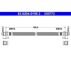 Brake Hose ATE 83.6204-0158.3