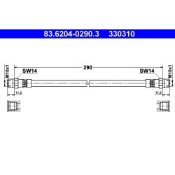Brake Hose ATE 83.6204-0290.3