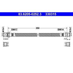 Brake Hose ATE 83.6205-0252.3