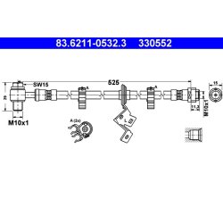 Brake Hose ATE 83.6211-0532.3