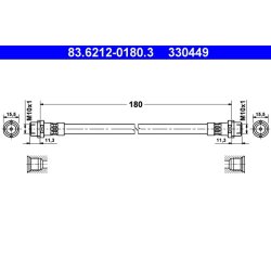 Brake Hose ATE 83.6212-0180.3
