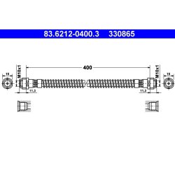 Brake Hose ATE 83.6212-0400.3