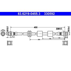 Brake Hose ATE 83.6219-0455.3