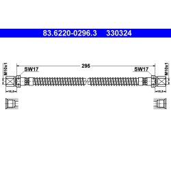Brake Hose ATE 83.6220-0296.3