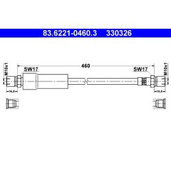 Brake Hose ATE 83.6221-0460.3