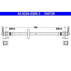 Brake Hose ATE 83.6224-0200.3