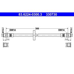Brake Hose ATE 83.6224-0300.3 OE Ref 431611775B
