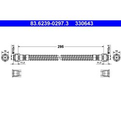 Brake Hose ATE 83.6239-0297.3
