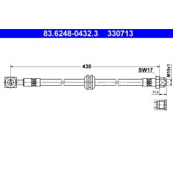 Brake Hose ATE 83.6248-0432.3