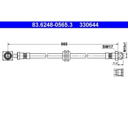 Brake Hose ATE 83.6248-0565.3