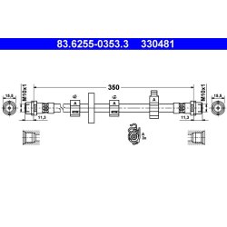 Brake Hose ATE 83.6255-0353.3