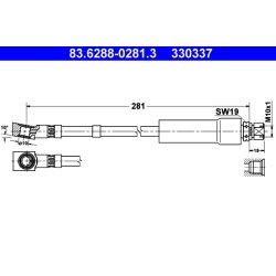 Brake Hose ATE 83.6288-0281.3