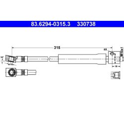 Brake Hose ATE 83.6294-0315.3 OE Ref 562336