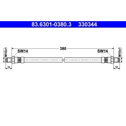 Brake Hose ATE 83.6301-0380.3