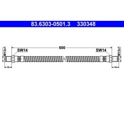 Brake Hose ATE 83.6303-0501.3