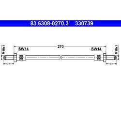 Brake Hose ATE 83.6308-0270.3