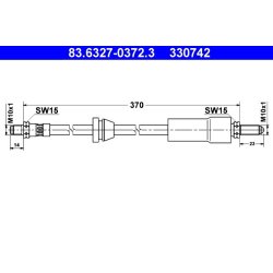 Tuyau de frein ATE 83.6327-0372.3
